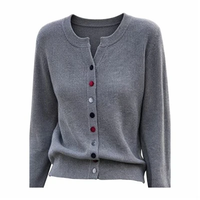 Qhib Pem Hauv Ntej Knit Cardigan